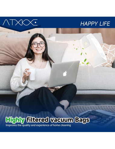 6 Bolsas de Reemplazo para Aspiradora Kenmore Tipo O ATXKXE