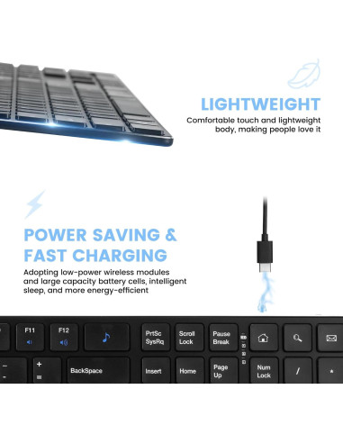 Teclado Inalámbrico TIETI K01R Slim 2.4G con Numérico