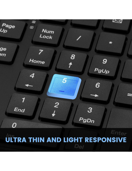 Teclado Inalámbrico TIETI K01R Slim 2.4G con Numérico
