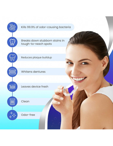 Limpiador de Dispositivos Dentales Bastion 180 Tabletas Efervescentes