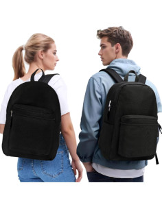 Mochila Negra ZORFIN para Escuela y Viaje 24L Resistente 2