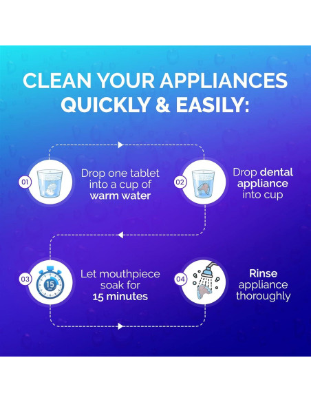 Limpiador de Dispositivos Dentales Bastion 180 Tabletas Efervescentes