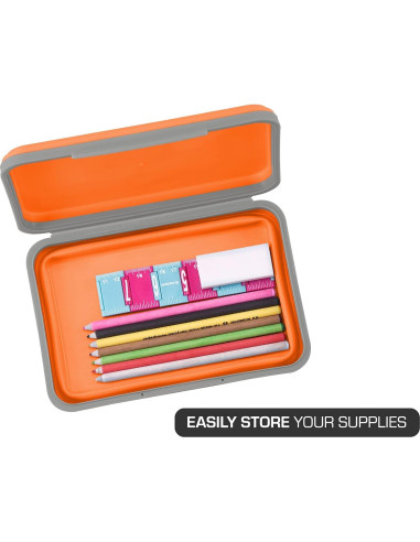 Caja de Almacenamiento Flexi It's Academic Naranja Plegable