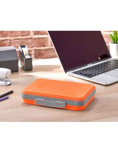 Caja de Almacenamiento Flexi It's Academic Naranja Plegable