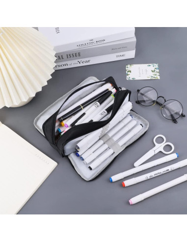 Estuche de Lápices iSuperb Grande 21x9cm 3 Compartimentos