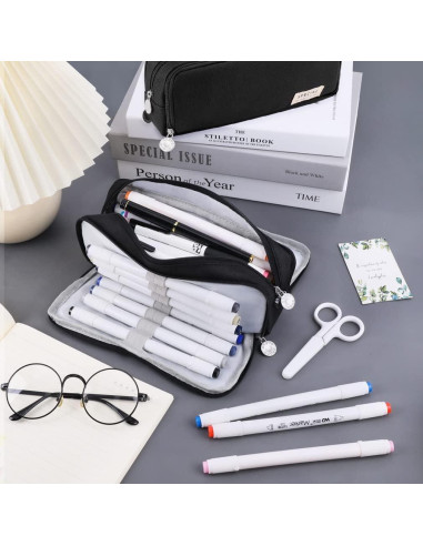 Estuche de Lápices iSuperb Grande 21x9cm 3 Compartimentos