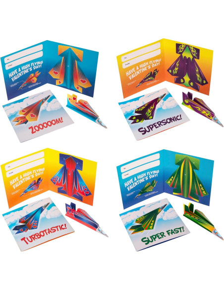 Tarjetas de San Valentín Kangaroo 28 aviones de papel