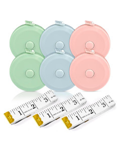 6 Paquetes Cinta Métrica Retráctil Zivcaer 150 cm Doble Cara