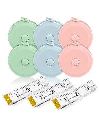 6 Paquetes Cinta Métrica Retráctil Zivcaer 150 cm Doble Cara