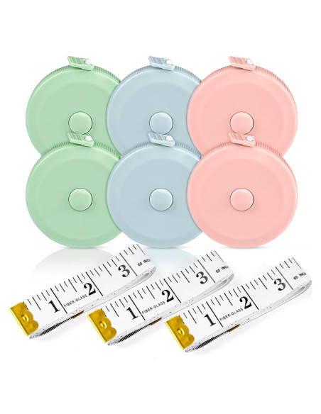 6 Paquetes Cinta Métrica Retráctil Zivcaer 150 cm Doble Cara