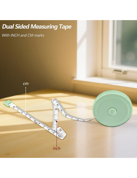 6 Paquetes Cinta Métrica Retráctil Zivcaer 150 cm Doble Cara
