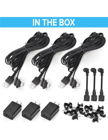 Paquete de 3 cables de alimentación 3 m para Blink Outdoor 4