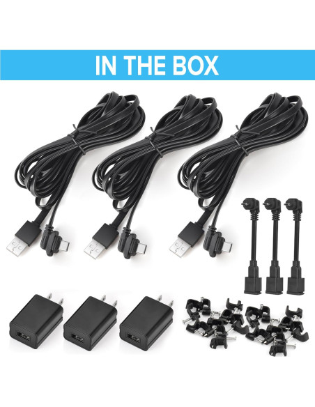 Paquete de 3 cables de alimentación 3 m para Blink Outdoor 4