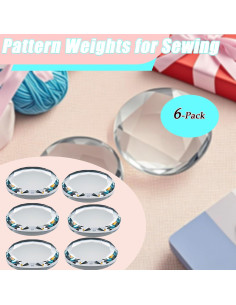 Pesas de Costura Qkxut, Juego de 6 Pesas de Vidrio 50mm 2
