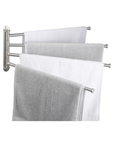 Barra de Toalla Giratoria KES 49.5 cm 4-Brazos Acero Inoxidable