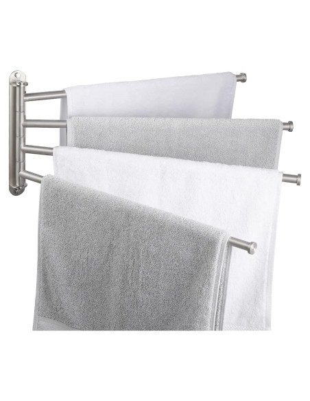 Barra de Toalla Giratoria KES 49.5 cm 4-Brazos Acero Inoxidable