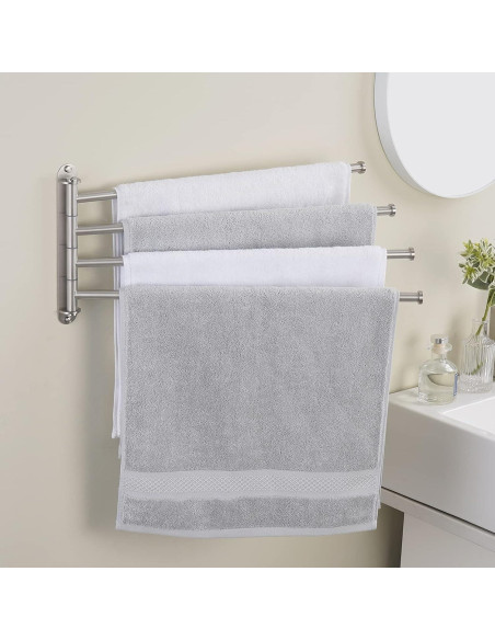 Barra de Toalla Giratoria KES 49.5 cm 4-Brazos Acero Inoxidable