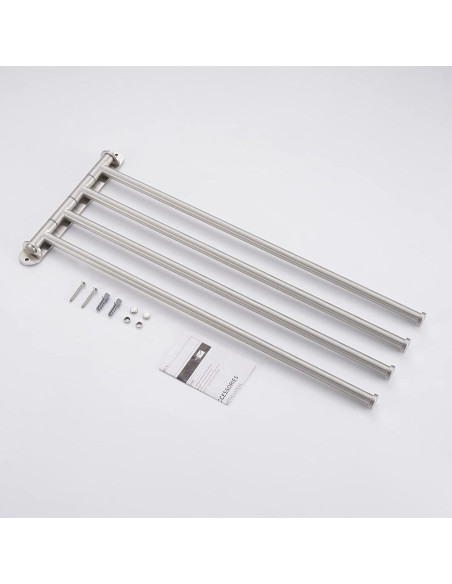 Barra de Toalla Giratoria KES 49.5 cm 4-Brazos Acero Inoxidable