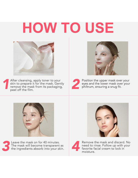 Mascarilla Hidratante IDUCEN con Colágeno y Probioticos 4 Pzas