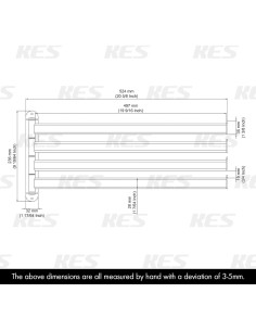 Soporte para Toallas KES 4 Brazos Acero Inoxidable 49.5 cm 2
