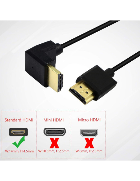 Cable HDMI Macho a Macho 15cm PNGKNYOCN 4K 60Hz Ángulo Recto Cable HDMI Macho a Macho 15cm PNGKNYOCN 4K 60Hz Ángulo Recto
