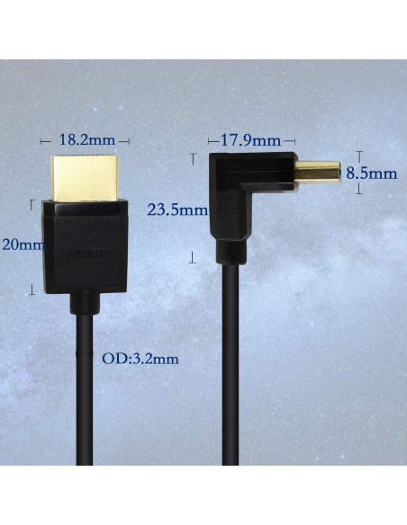 Cable HDMI Macho a Macho 15cm PNGKNYOCN 4K 60Hz Ángulo Recto Cable HDMI Macho a Macho 15cm PNGKNYOCN 4K 60Hz Ángulo Recto