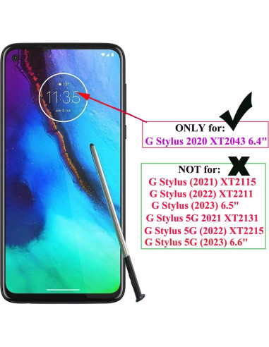 Bolígrafo Stylus Ubrokeifixit para Moto G Stylus 2020 Negro