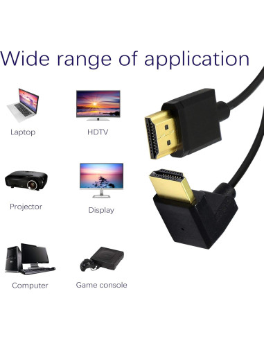 Cable HDMI Macho a Macho 15cm PNGKNYOCN 4K 60Hz Ángulo Recto