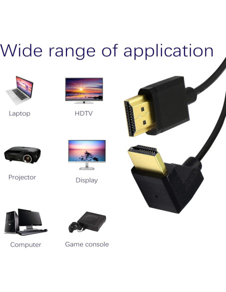 Cable HDMI Macho a Macho 15cm PNGKNYOCN 4K 60Hz Ángulo Recto Cable HDMI Macho a Macho 15cm PNGKNYOCN 4K 60Hz Ángulo Recto