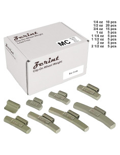 Kit de Pesas de Rueda ZERINT MC-M70 70 piezas Gris