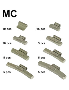 Kit de Pesas de Rueda ZERINT MC-M70 70 piezas Gris 2