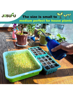 Regadera Pequeña JUSUFU 0.45L Azul para Plantas 2