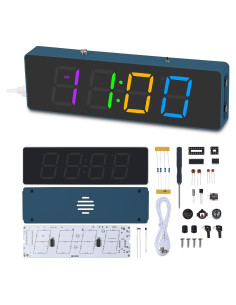 Kit de Soldadura DIY BANRIA Reloj Digital RGB 4 Dígitos