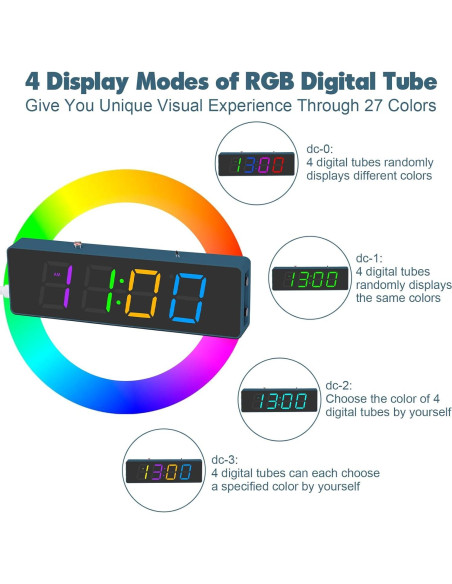 Kit de Soldadura DIY BANRIA Reloj Digital RGB 4 Dígitos