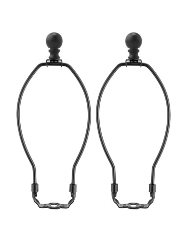 Soporte de lámpara Asjeumt 25.4 cm negro, juego de 2 piezas
