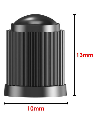 30 Tapas de Válvula Neumático SAMIKIVA Universal Negro