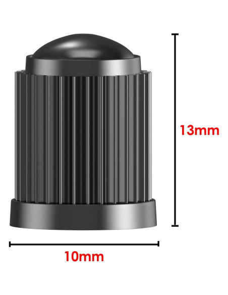 30 Tapas de Válvula Neumático SAMIKIVA Universal Negro
