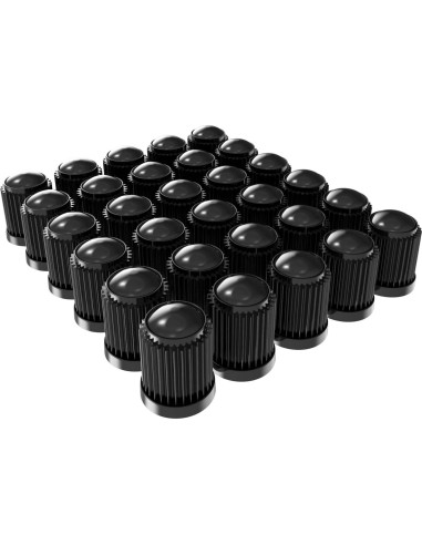 30 Tapas de Válvula Neumático SAMIKIVA Universal Negro