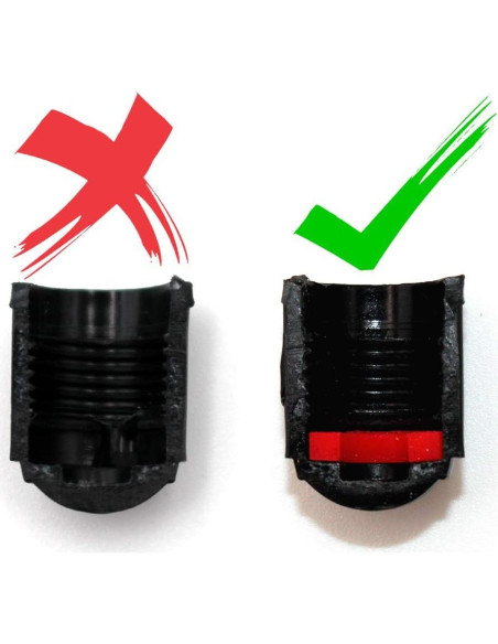 30 Tapas de Válvula Neumático SAMIKIVA Universal Negro