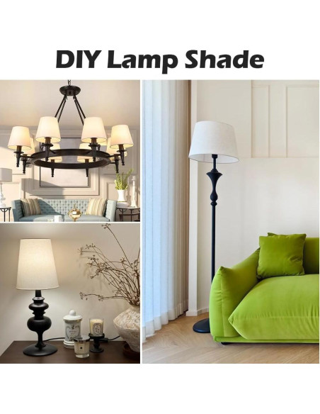 Soporte de lámpara Asjeumt 25.4 cm negro, juego de 2 piezas