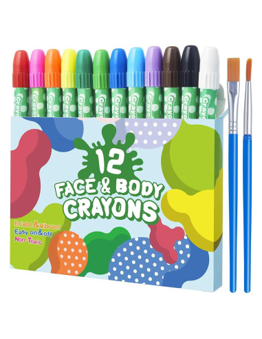 Kit de Pintura Facial Lictin 12 Colores Arcoíris - No Tóxico