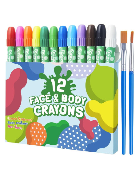 Kit de Pintura Facial Lictin 12 Colores Arcoíris - No Tóxico