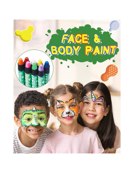 Kit de Pintura Facial Lictin 12 Colores Arcoíris - No Tóxico