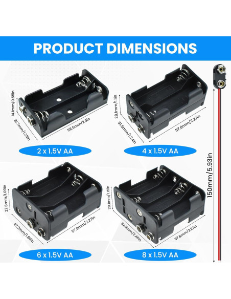 Soporte de Batería AA SDTC Tech Kit 2/4/6/8 x 1.5V