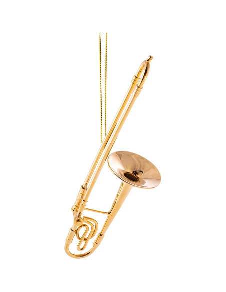 Adorno de Árbol de Navidad Trompeta de Oro Broadway Gifts 10 cm