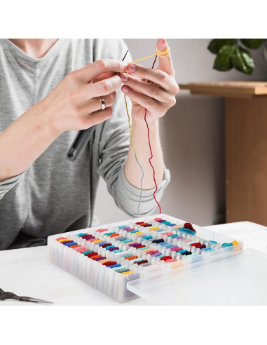 Caja organizadora de hilos Bulk Paradise 17 compartimentos