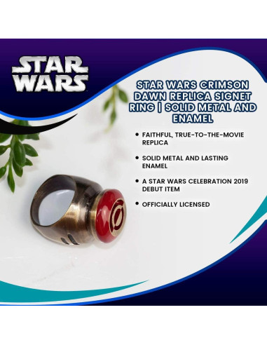 Anillo de Sello Crimson Dawn Star Wars | Metal Sólido