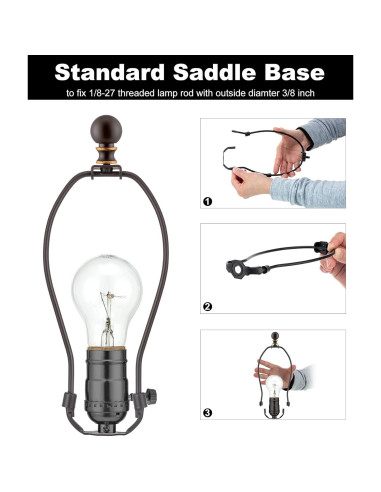 Juego de remates de lámpara Qc - 20,32 cm, 2 soportes