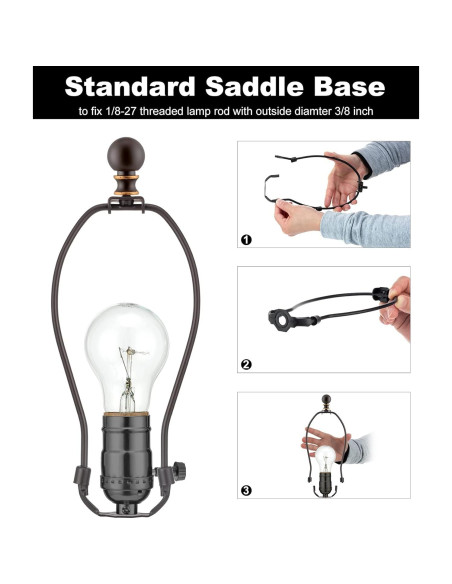 Juego de remates de lámpara Qc - 20,32 cm, 2 soportes