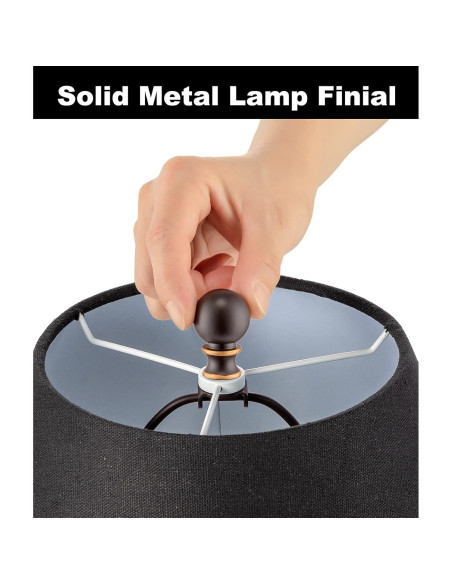 Juego de remates de lámpara Qc - 20,32 cm, 2 soportes